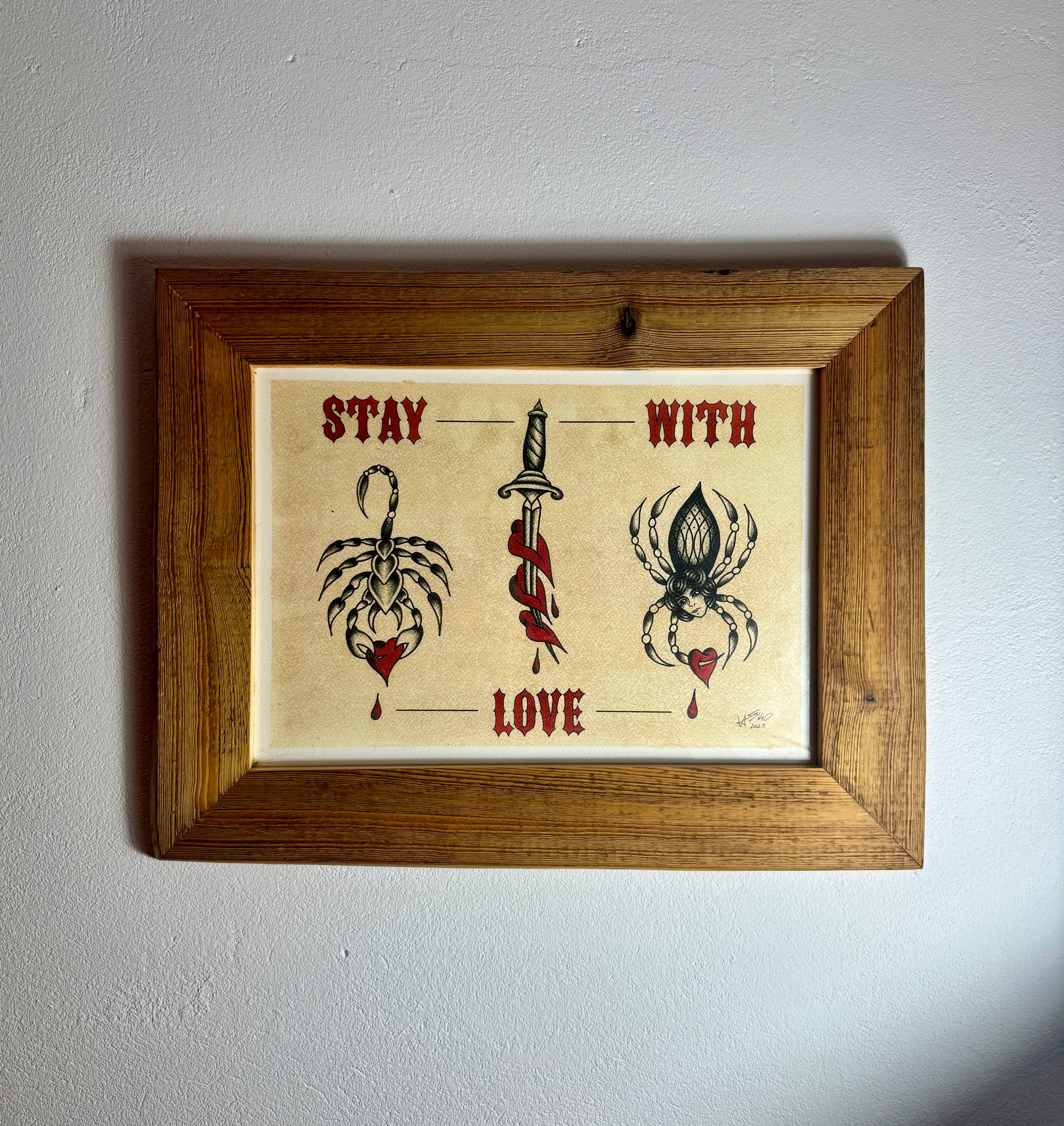 Stay Love Wall Art A3