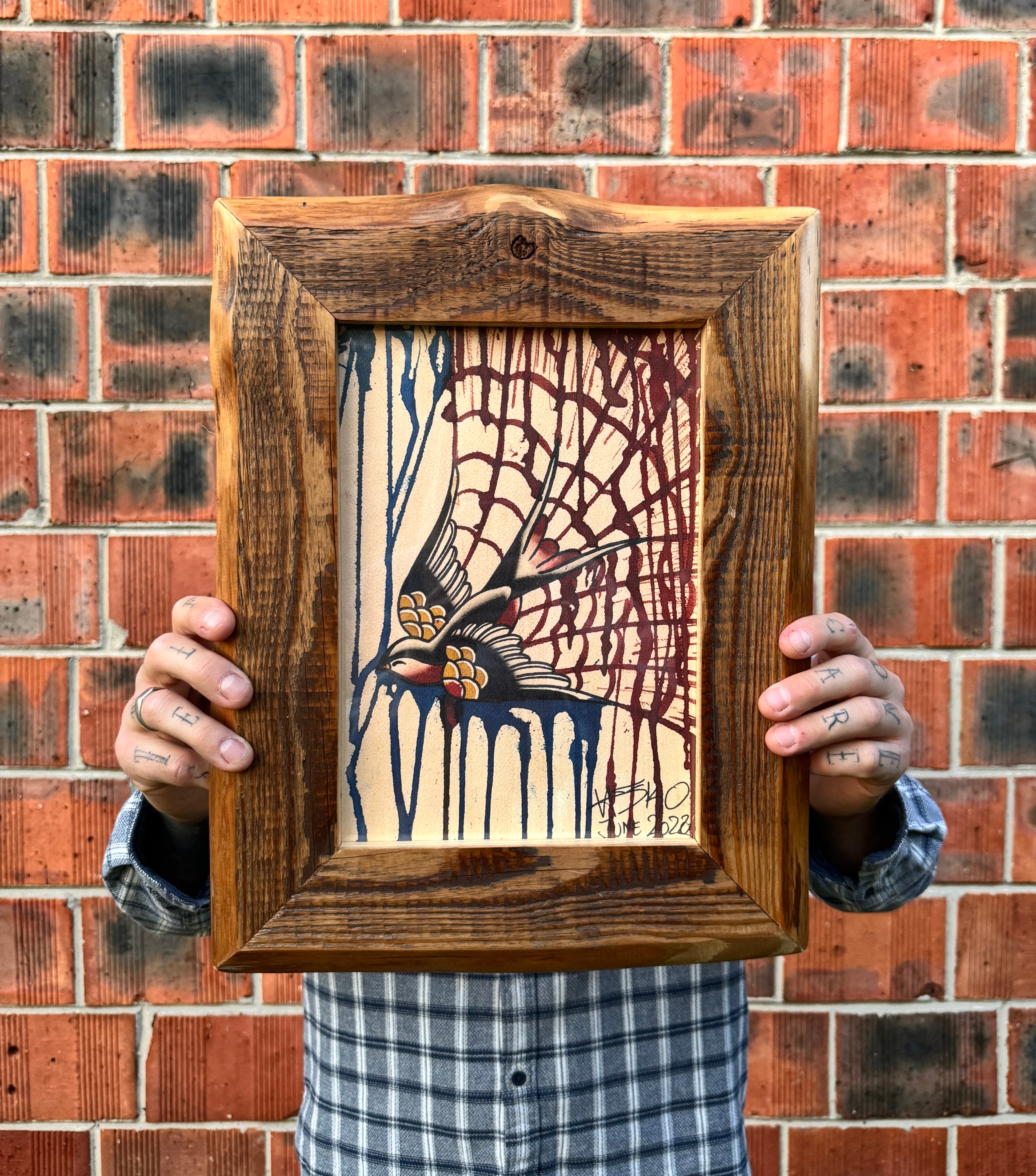 Rainy Swallow Wall Art A4