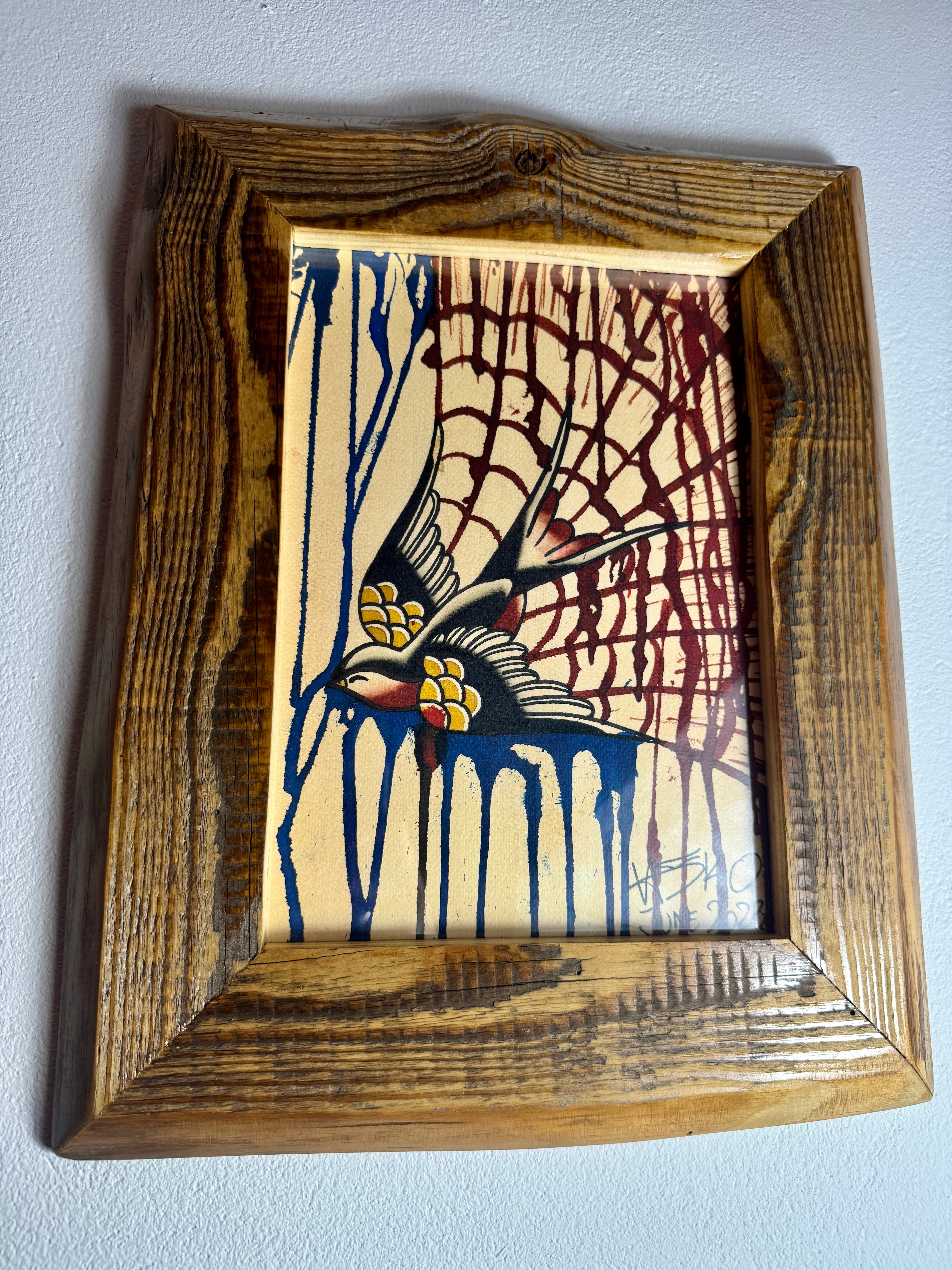 Rainy Swallow Wall Art A4