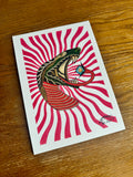 Trippy Snake Flash Print A4