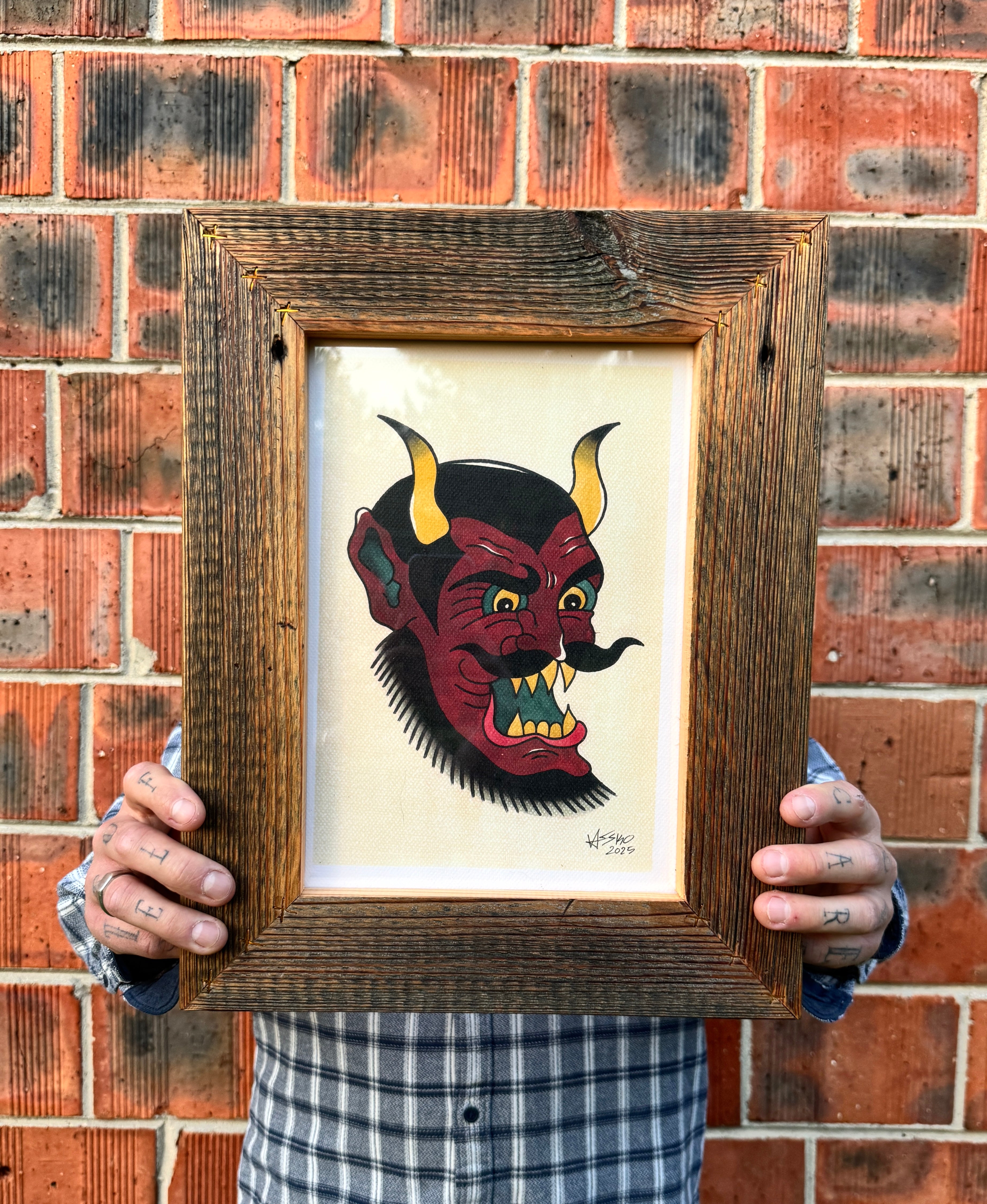 Old Devil Wall Art A4