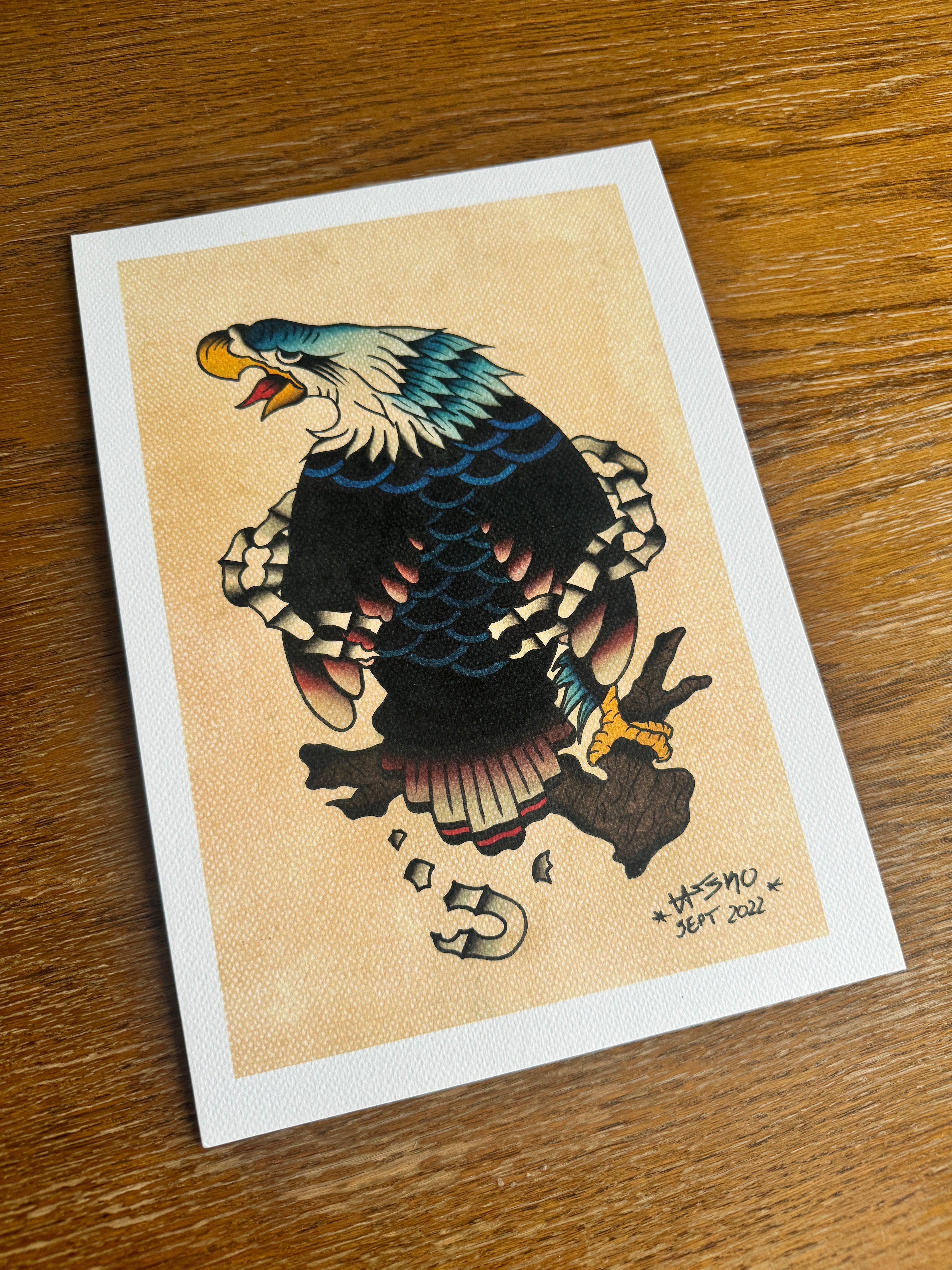 Free Eagle Flash Print A4