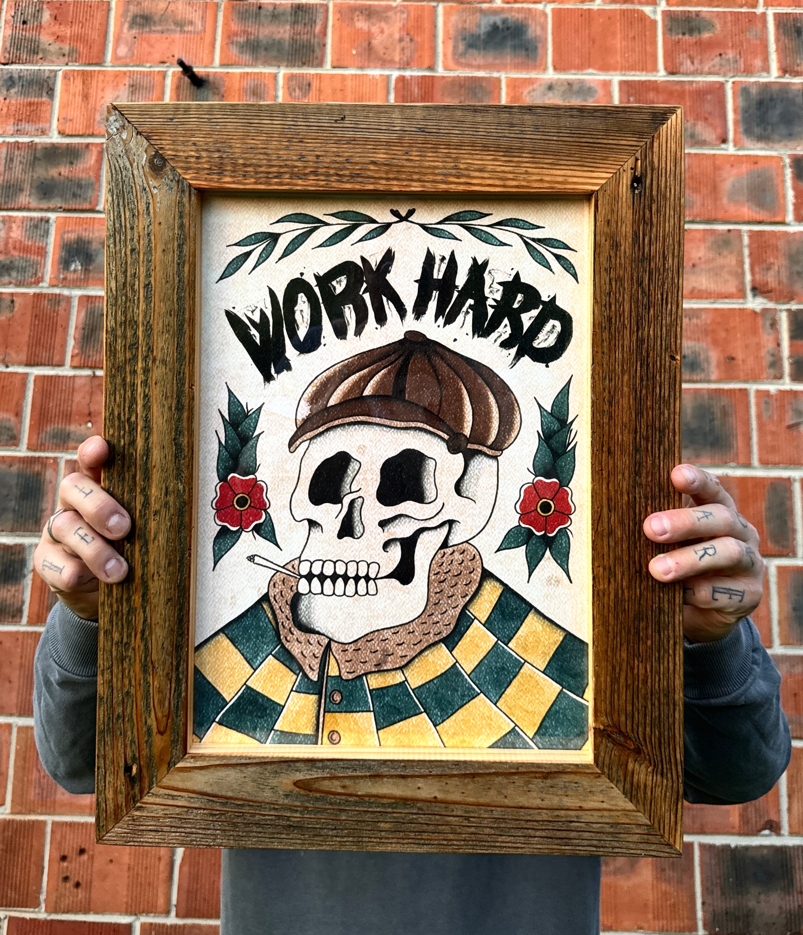 Work Hard Wall Art A3
