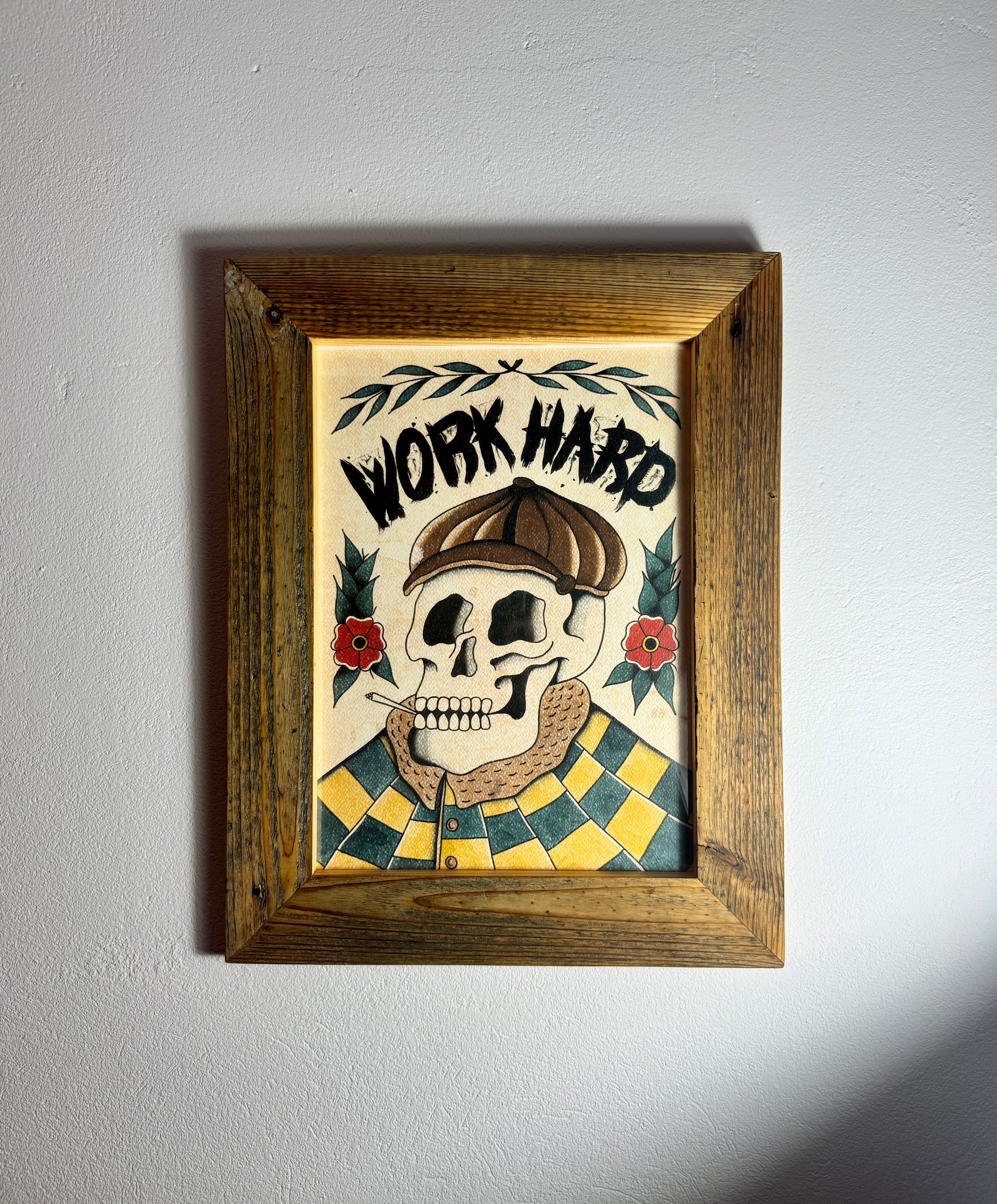 Work Hard Wall Art A3