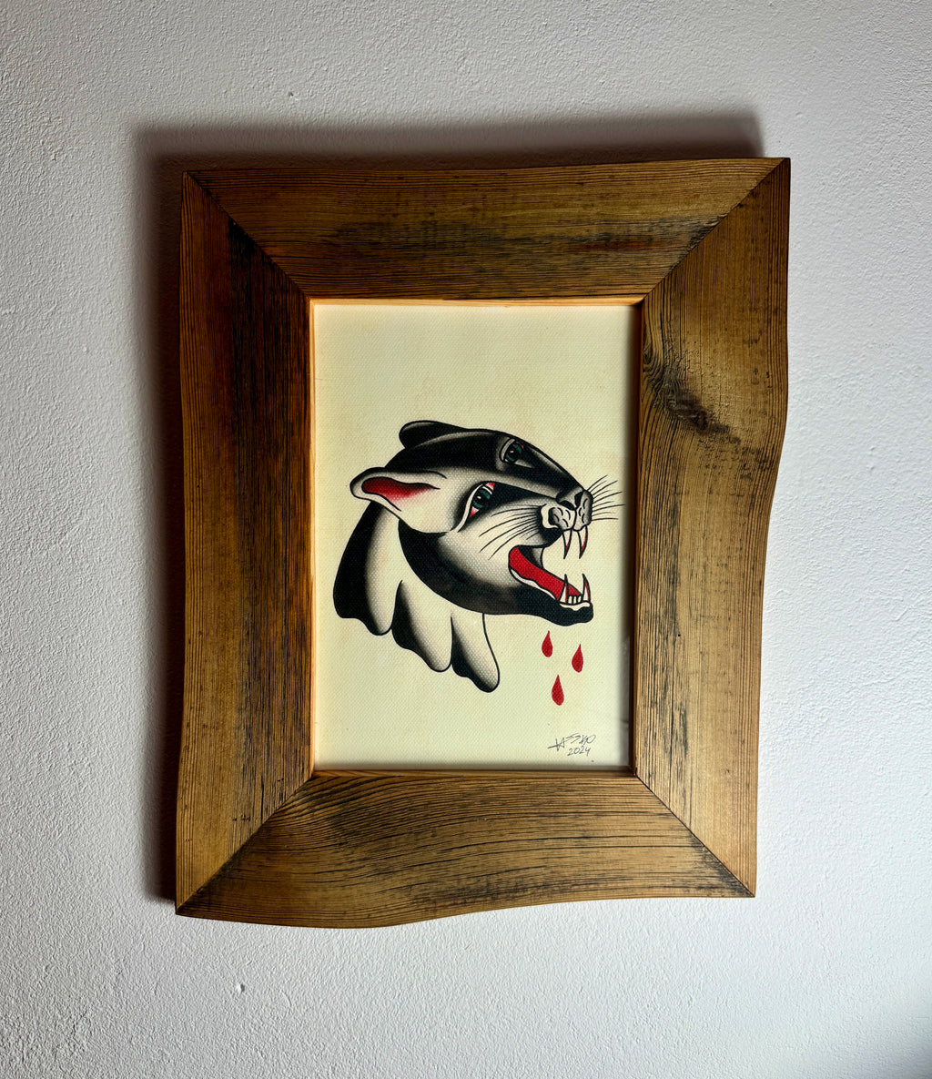 Bloody Panther Wall Art A4