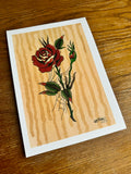 Rainy Rose Flash Print A4