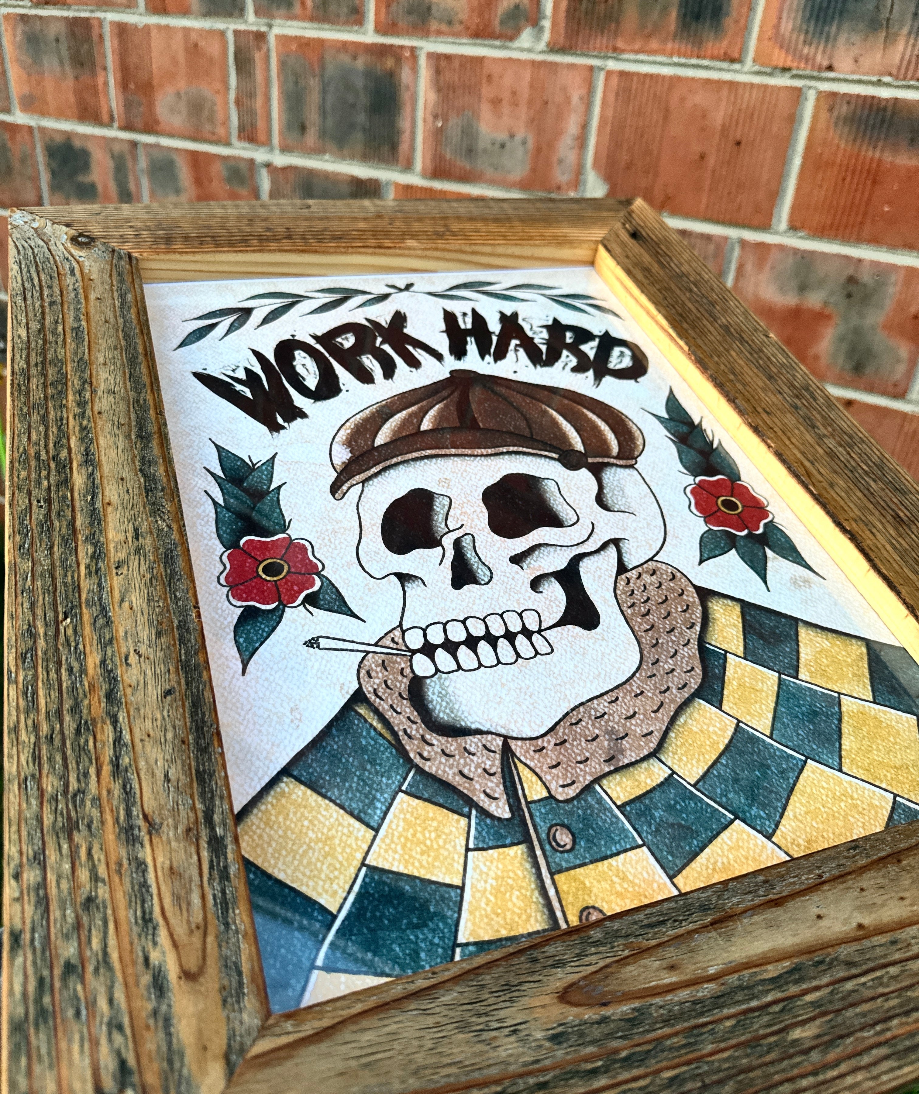 Work Hard Wall Art A3