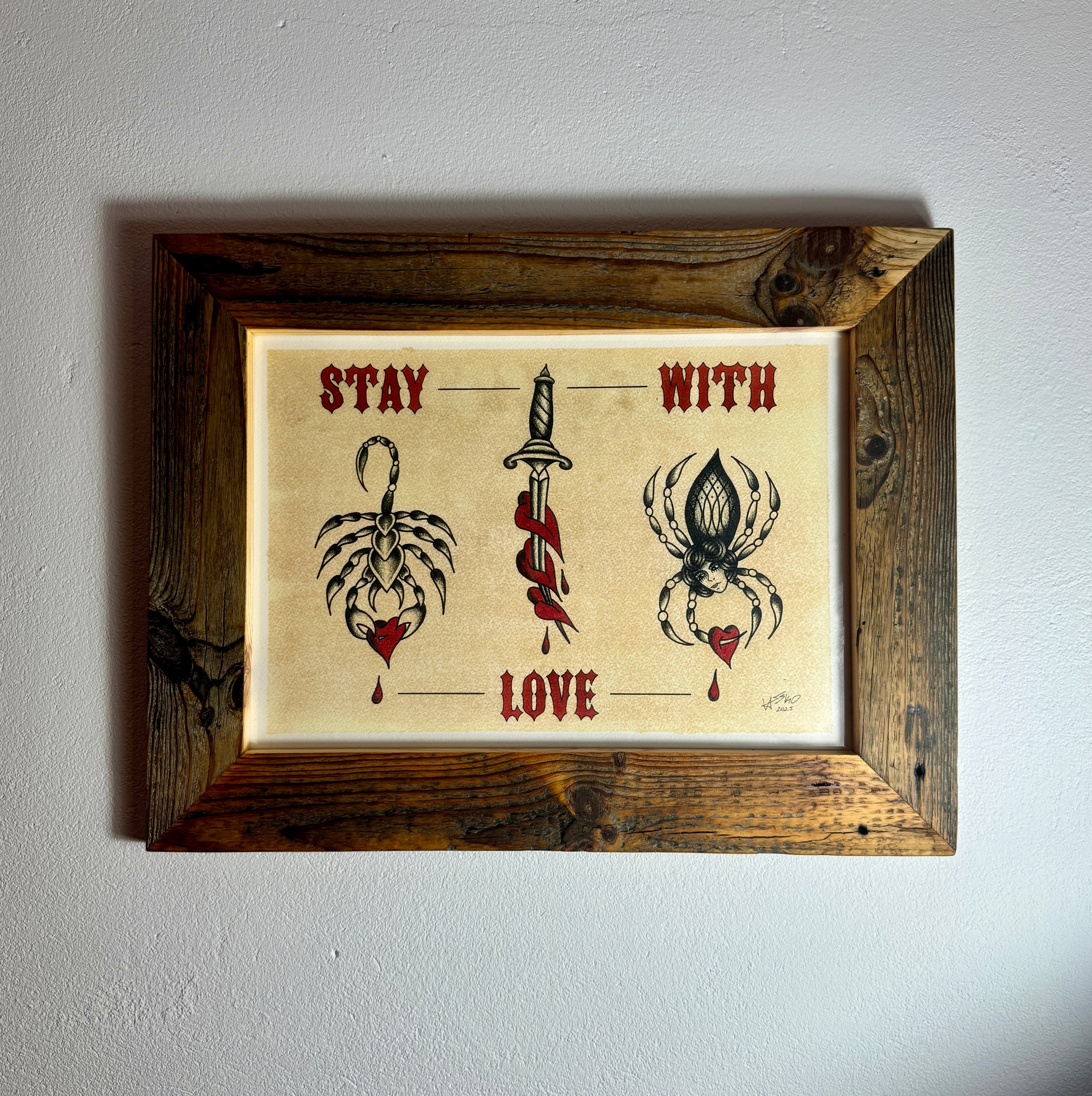 Stay Love Wall Art A3