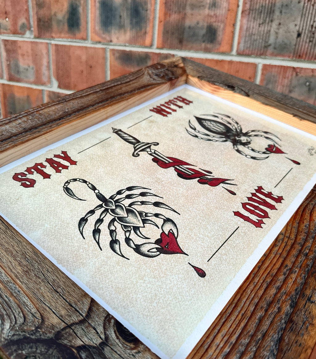 Stay Love Wall Art A3