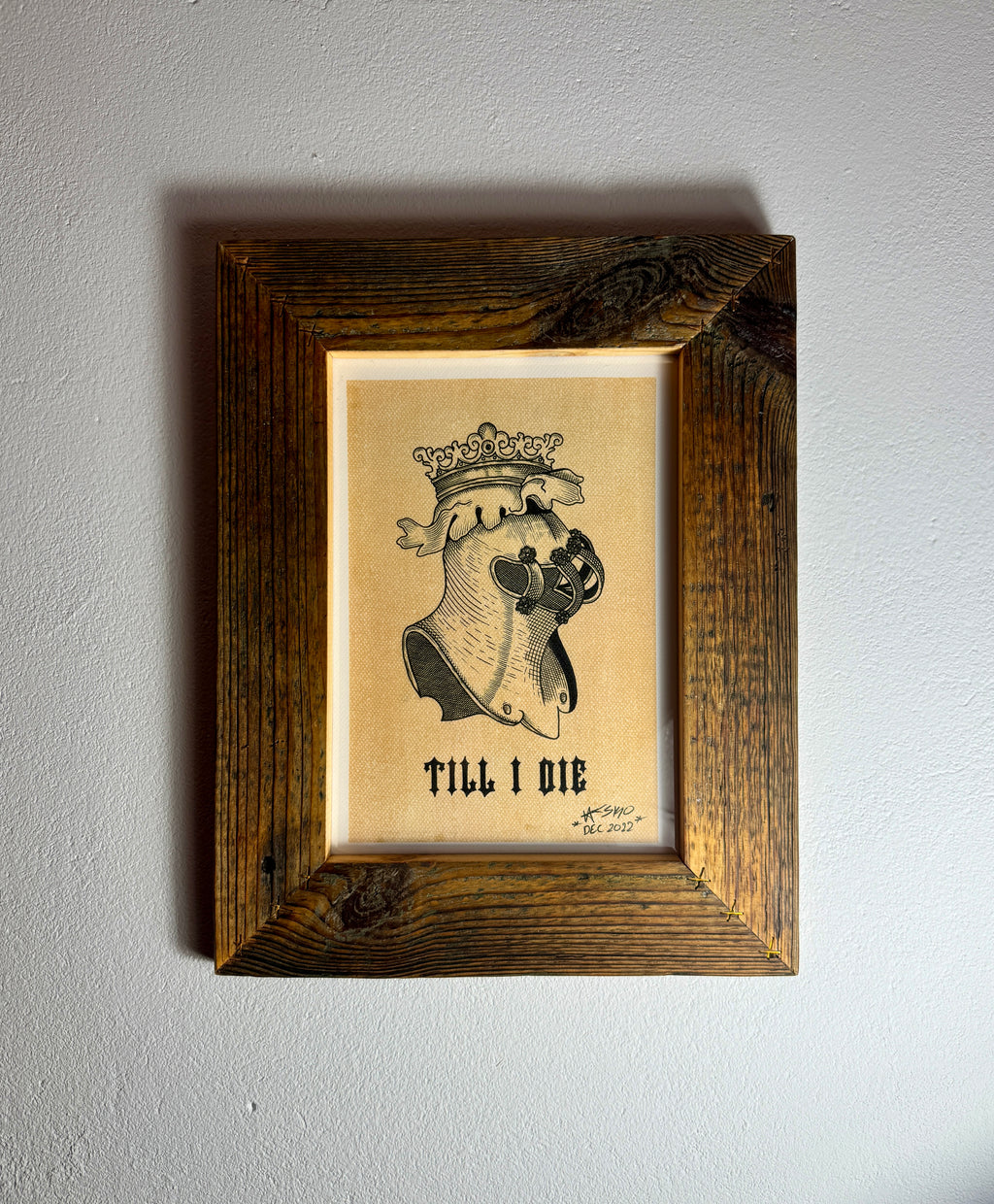 Till I Die Wall Art A4