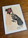 Knight Rose Flash Print A4